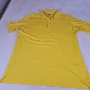 Adidas Golf Nice Tour Stretch‎ Adizero Yellow Mens 2XL Golf Polo Shirt XXL